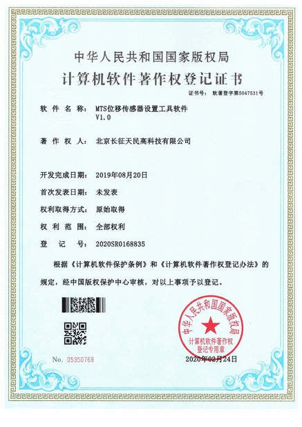 Chiny TIENMIN Co.,LTD Certyfikaty