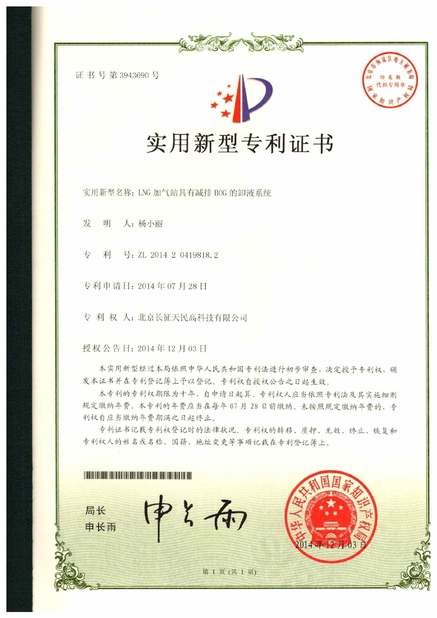 Chiny TIENMIN Co.,LTD Certyfikaty